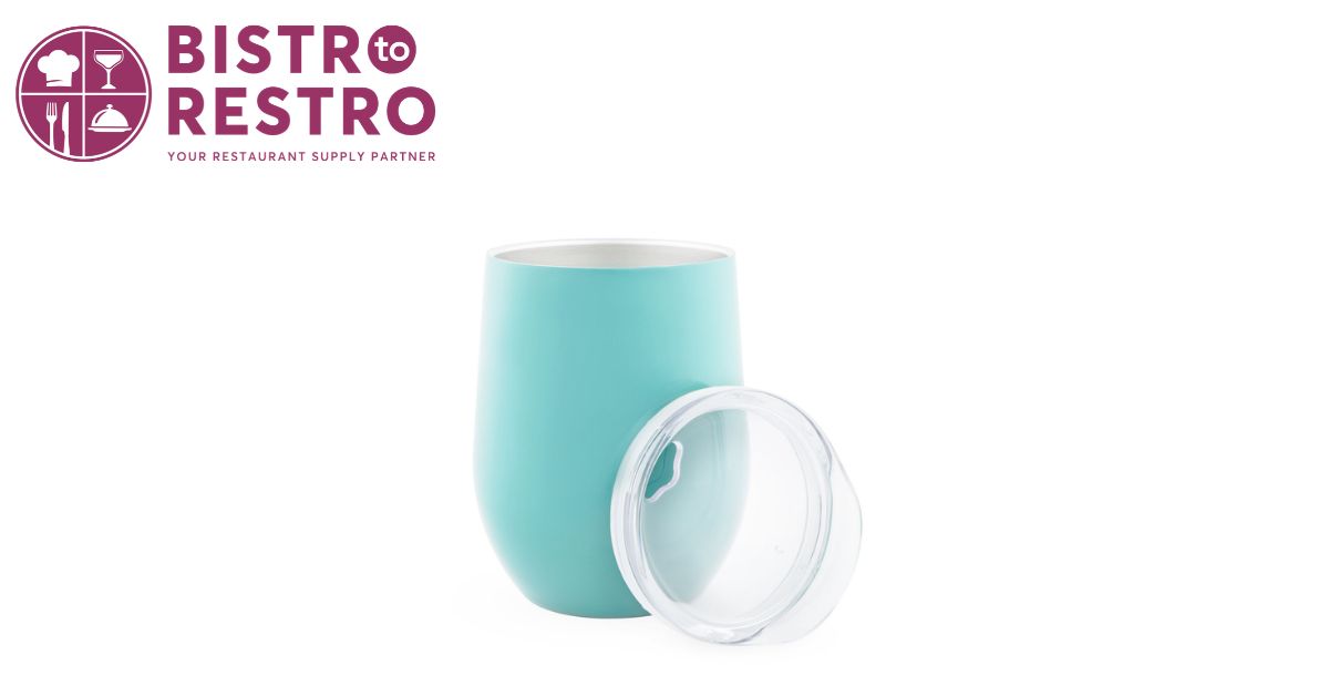  True Sip & Go 12 oz Light Blue Stainless Steel Wine Tumbler