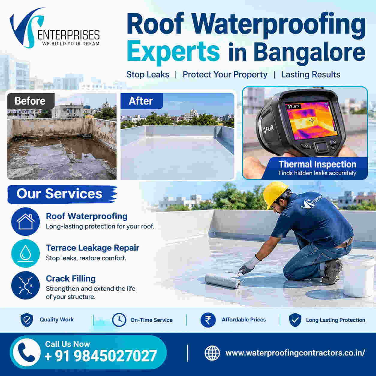  Roof waterproofing experts in Bangalore