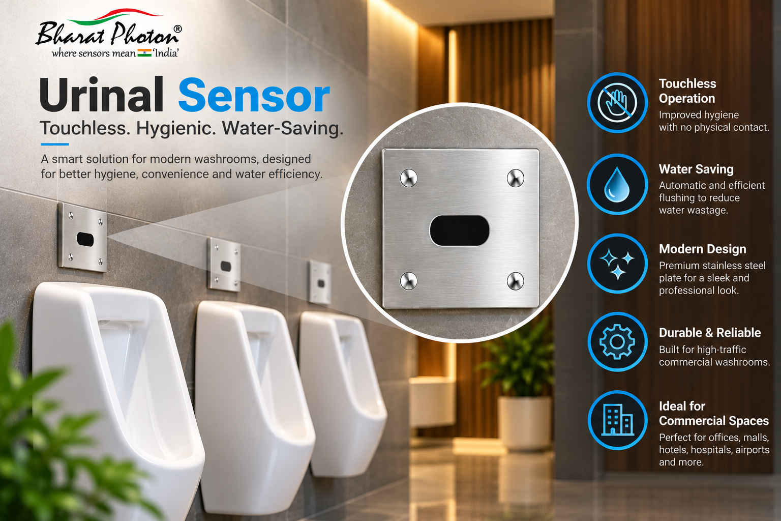  Automatic Urinal Sensor Flusher for your Office & Public Washroom