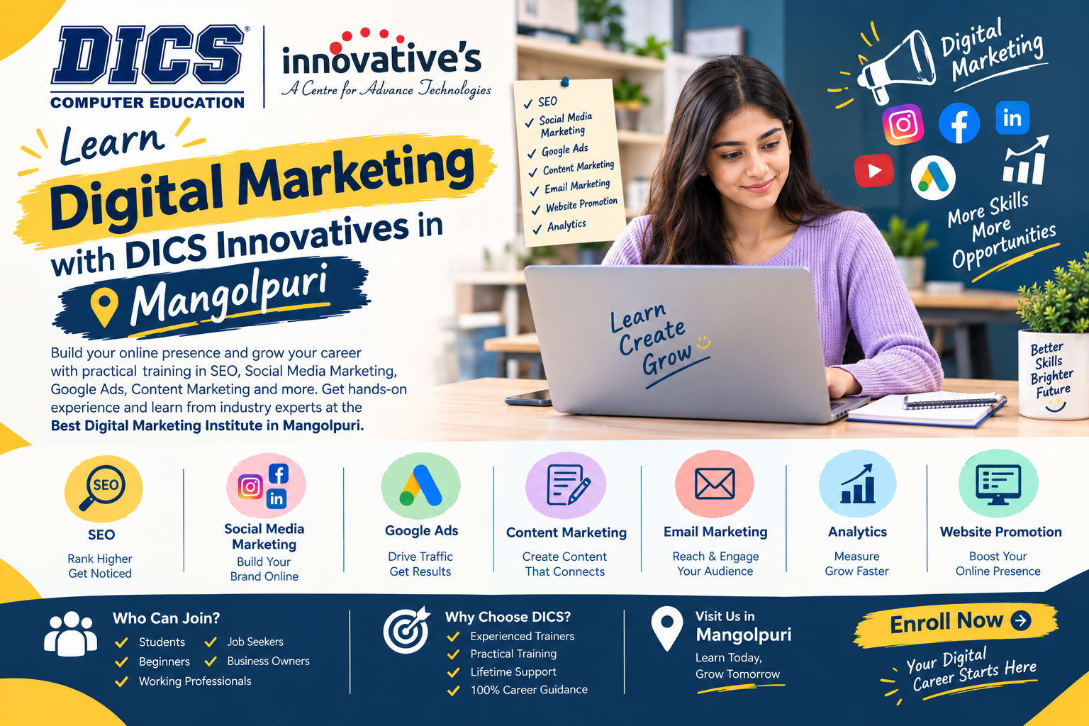  Learn Digital Marketing with DICS Innovatives in Mangolpuri