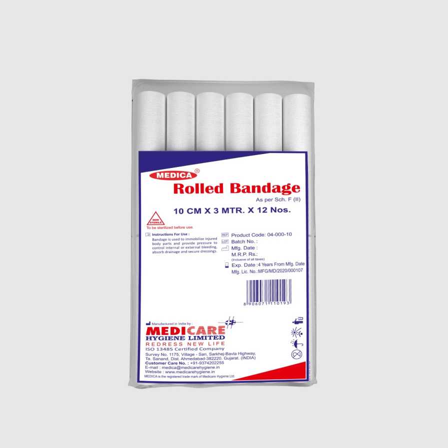  Medica Roller Bandages – OEM, Private Label & Bulk Export from Medicare Hygiene