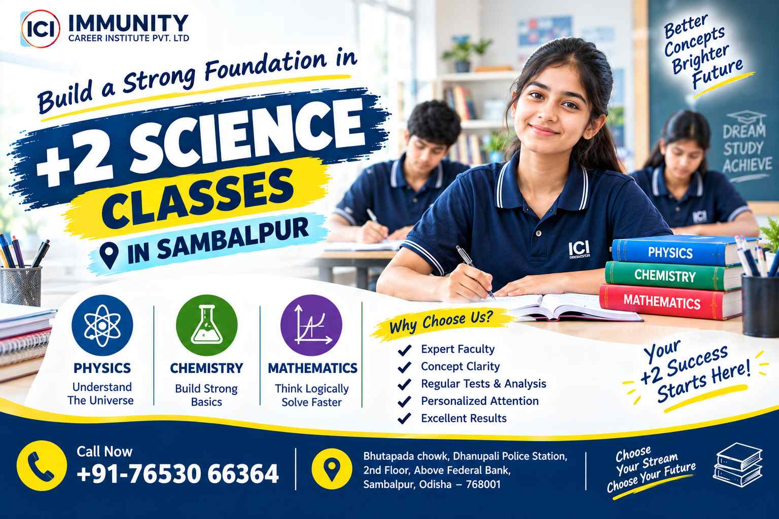  +2 Science Classes in Sambalpur – Immunity Career Institute