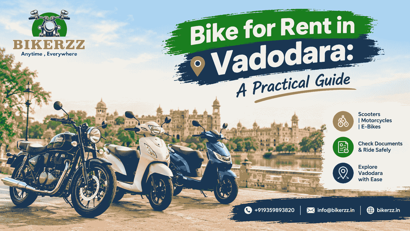  Bike Rental Guide in Vadodara | Scooters & Motorcycles – Bikerzz
