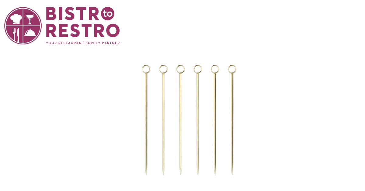  Gold Stainless Steel Cocktail Picks for Drink Garnishes