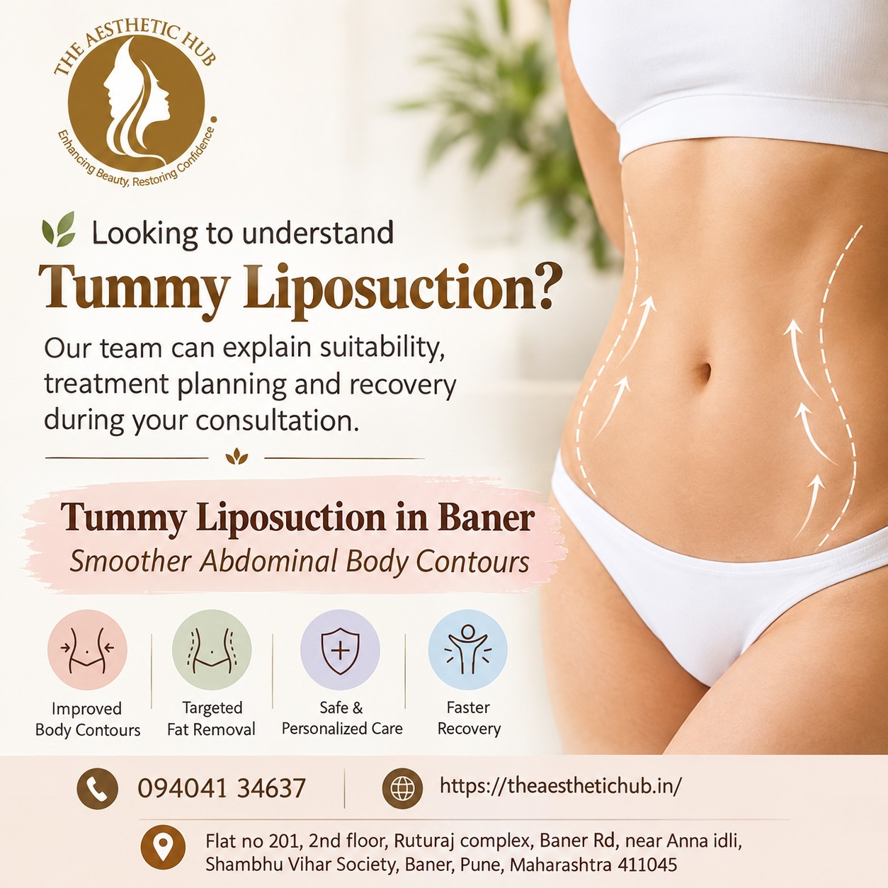  Tummy Liposuction in Baner  - The Aesthetic Hub