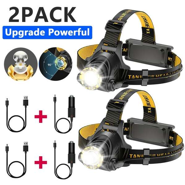  LED Rechargeable Headlamp with 3 Light Modes