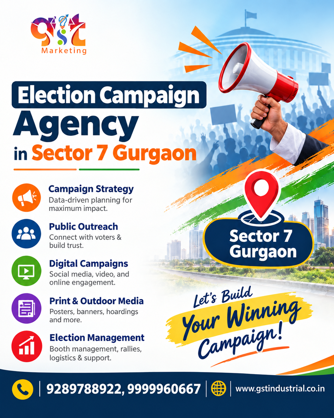  Election campaign agency in Sector 7 Gurgaon