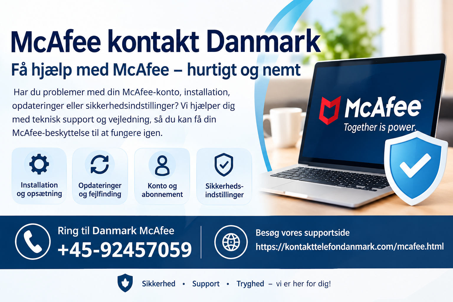  McAfee Danmark Support – Hjælp til Antivirus, Konto og Opdateringer